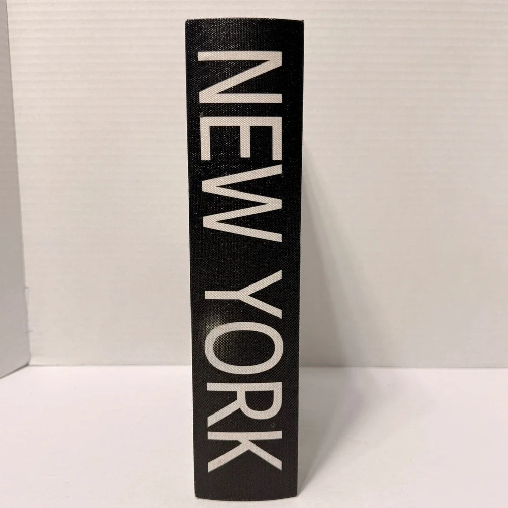 New York City Faux Book Storage Box Brooklyn Bridge Empire State Building Black*